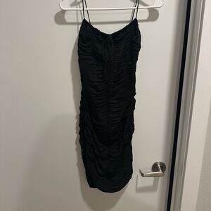 Black Ruched Dress from white Fox boutique